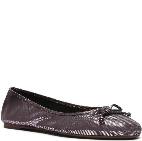 Schutz Damaris Metallic Leather Ballet Flats - Picture 2 of 7